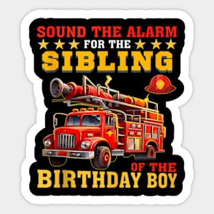 Sibling Of The Birthday Boy Matching Family Sticker